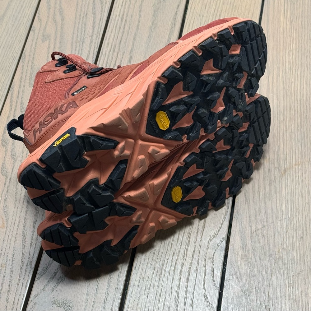 Hoka One Anacapa Mid GTX GORETEX Baked Clay Sun Baked Hiking Boot Men sz 9.5 - Picture 4 of 11